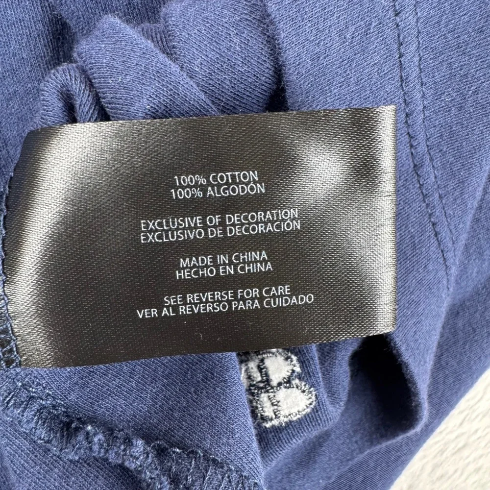 Banana Republic Polo Shirt Mens Large Navy Blue Long Sleeve Cotton Jersey